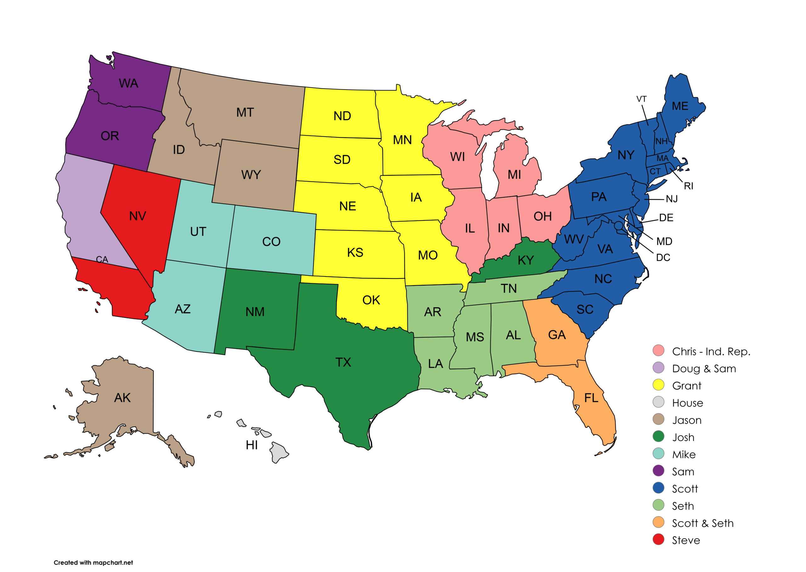 GCMC Sales Territory Map